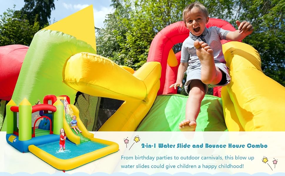 inflatable water slide bounce house