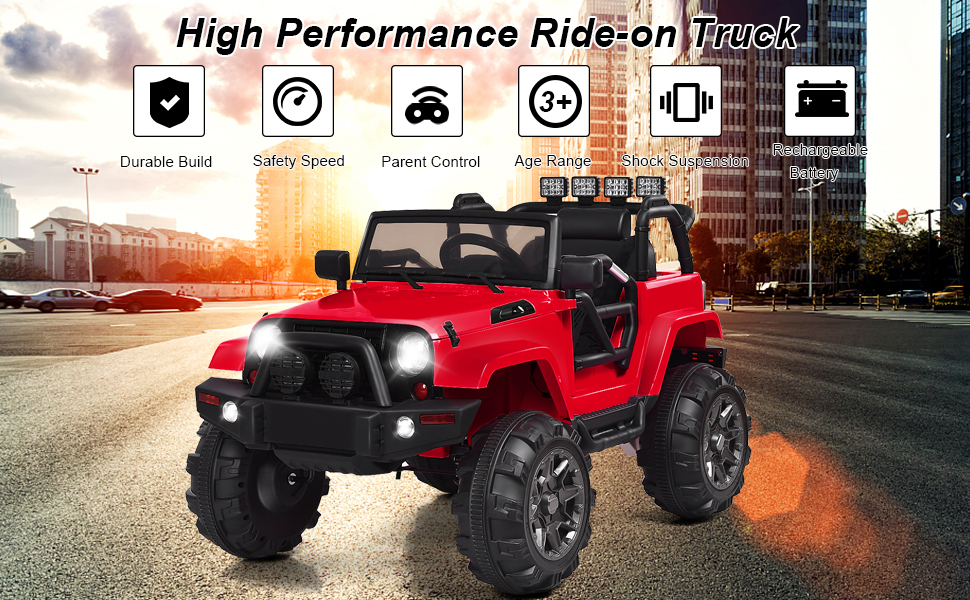 12V battery powered ride on truck, kids truck