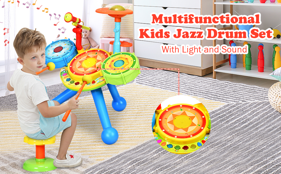 kids jazz drum set