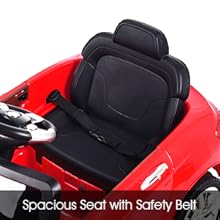 Spacious Seat with Safety Belt