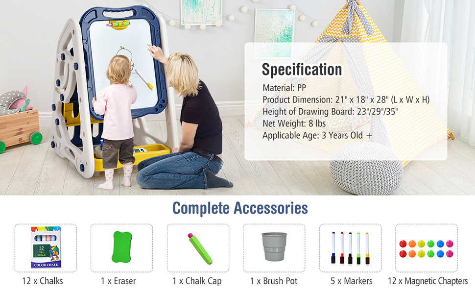 3 in 1 Art Easel for Kids