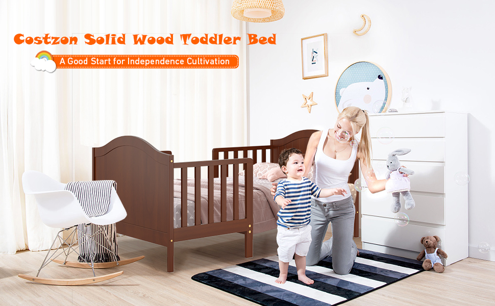 solid wood toddler bed
