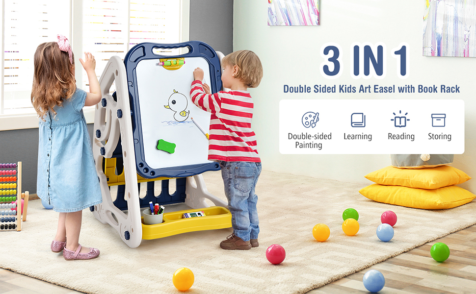 3 in 1 Art Easel for Kids